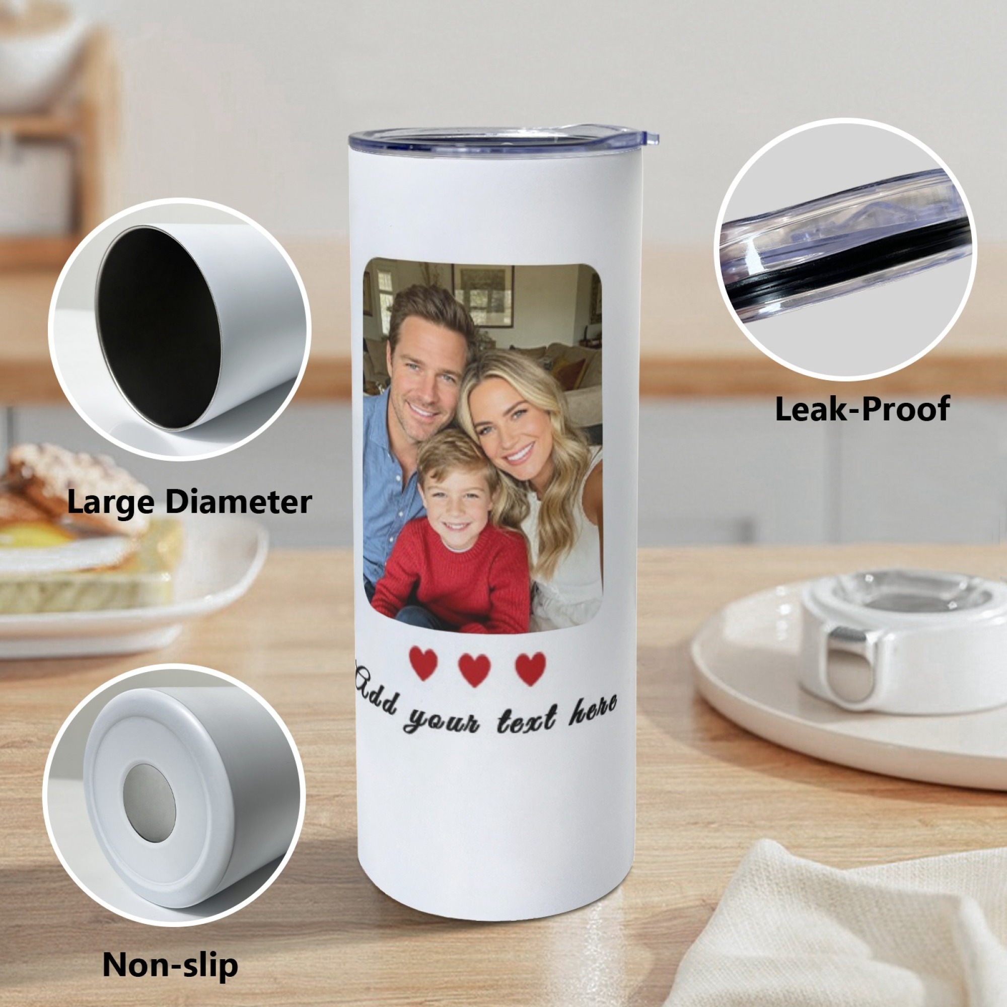 Custom 20oz Skinny Tumbler wit - Stainless Steel Straw 评论和价格